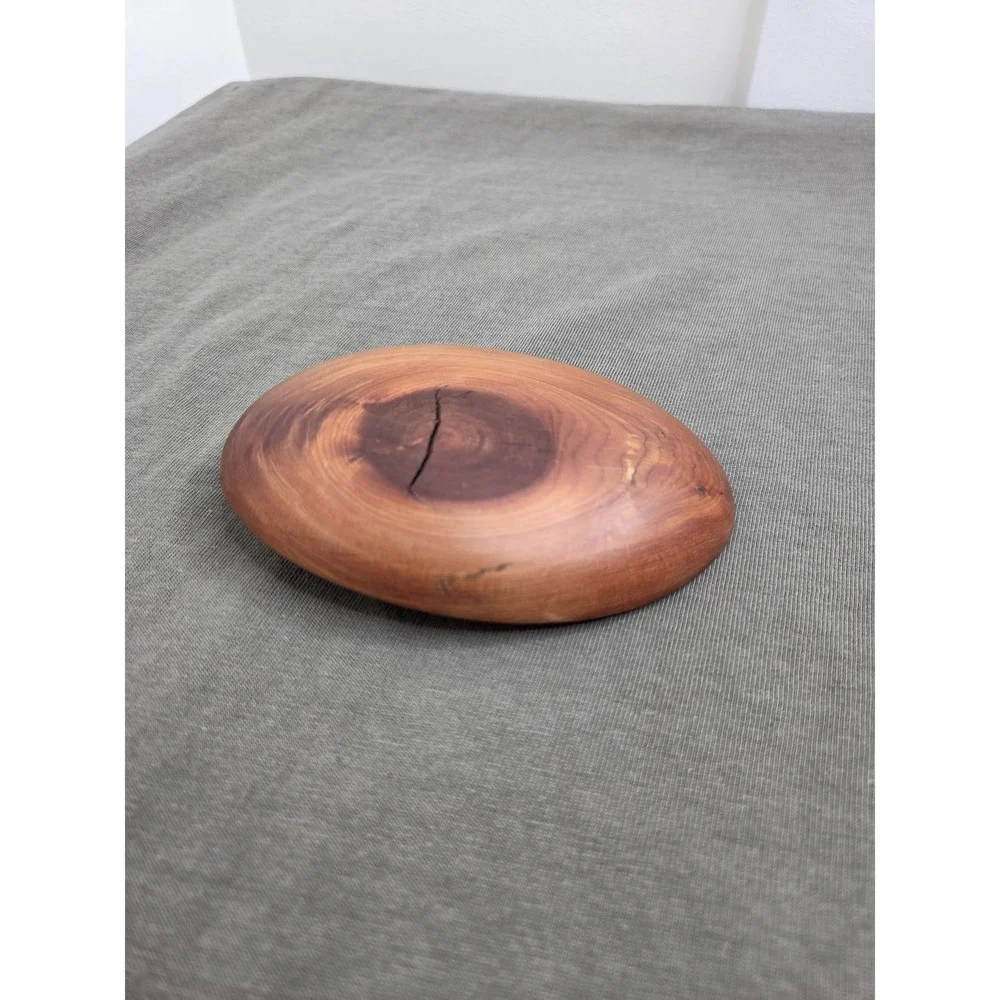 Vintage Red Cedar Wood Belt Buckle Handcrafted Natural Knot